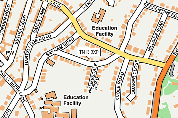 TN13 3XP map - OS OpenMap – Local (Ordnance Survey)