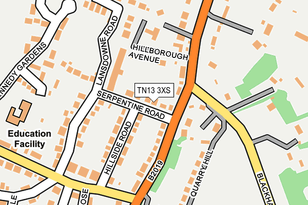 TN13 3XS map - OS OpenMap – Local (Ordnance Survey)
