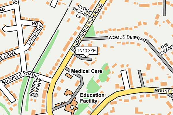 TN13 3YE map - OS OpenMap – Local (Ordnance Survey)