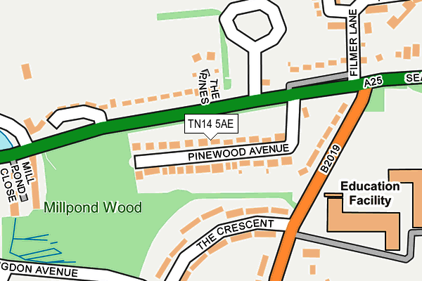 TN14 5AE map - OS OpenMap – Local (Ordnance Survey)