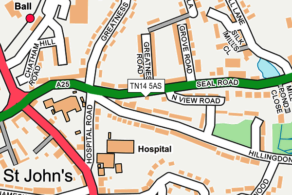 TN14 5AS map - OS OpenMap – Local (Ordnance Survey)