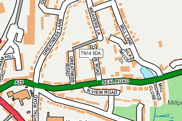 TN14 5DA map - OS OpenMap – Local (Ordnance Survey)