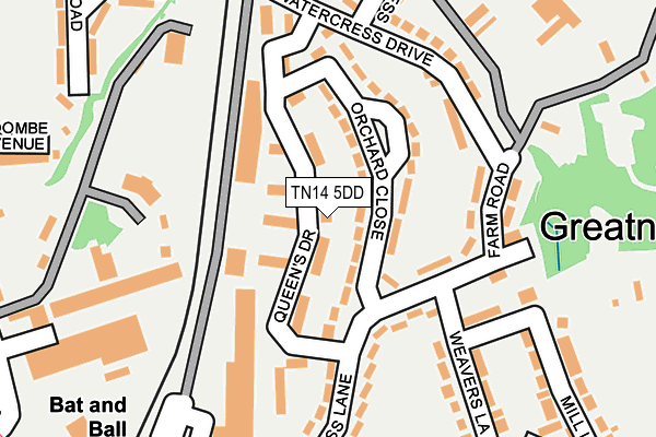 TN14 5DD map - OS OpenMap – Local (Ordnance Survey)