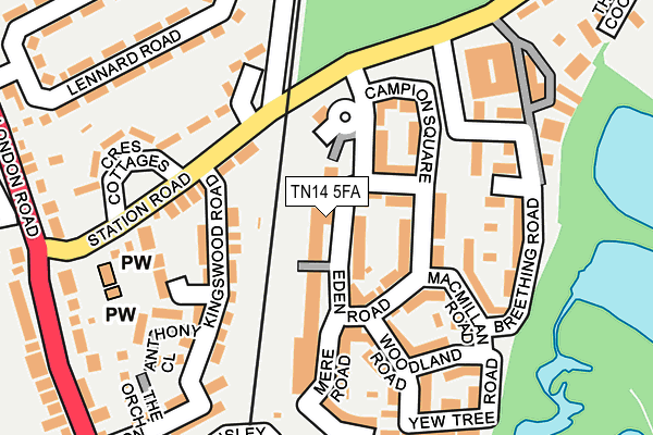 TN14 5FA map - OS OpenMap – Local (Ordnance Survey)