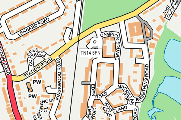 TN14 5FN map - OS OpenMap – Local (Ordnance Survey)