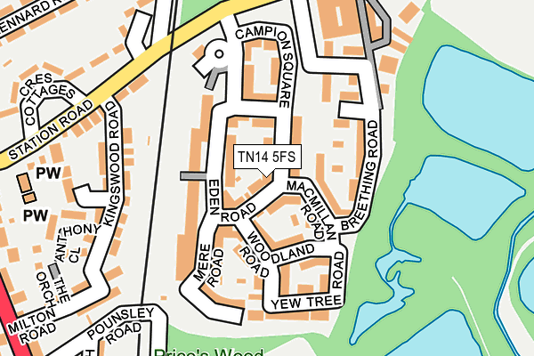TN14 5FS map - OS OpenMap – Local (Ordnance Survey)