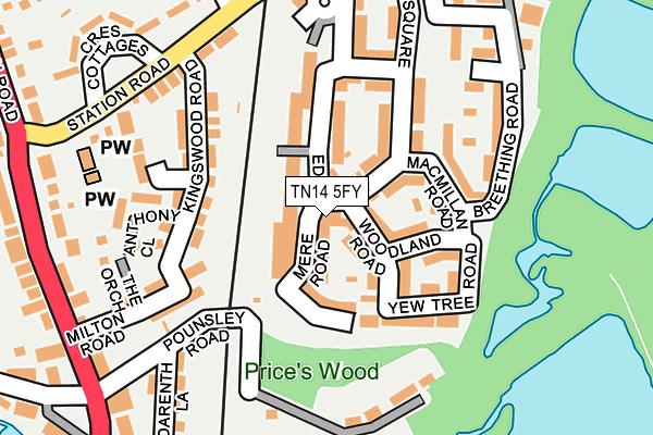 TN14 5FY map - OS OpenMap – Local (Ordnance Survey)