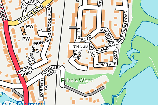 TN14 5GB map - OS OpenMap – Local (Ordnance Survey)