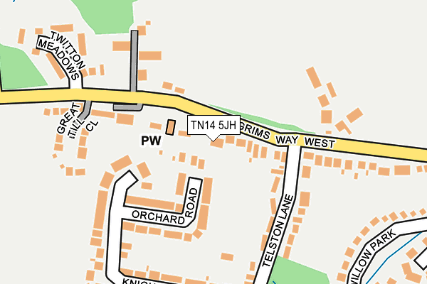 TN14 5JH map - OS OpenMap – Local (Ordnance Survey)
