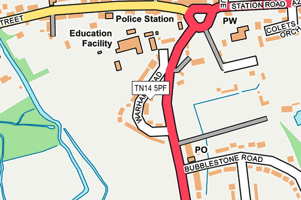 TN14 5PF map - OS OpenMap – Local (Ordnance Survey)