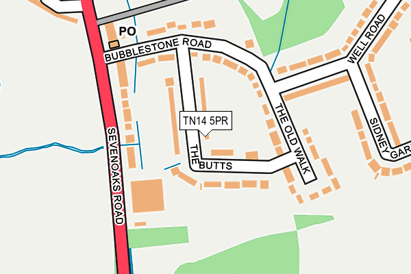 TN14 5PR map - OS OpenMap – Local (Ordnance Survey)