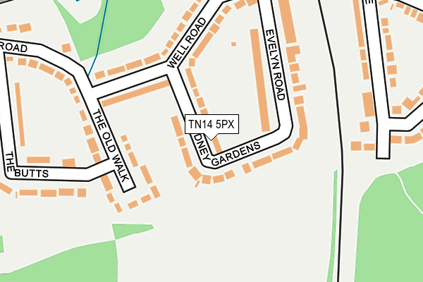 TN14 5PX map - OS OpenMap – Local (Ordnance Survey)