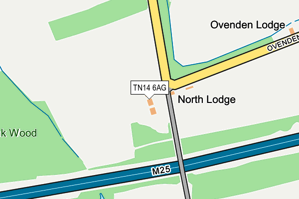 TN14 6AG map - OS OpenMap – Local (Ordnance Survey)