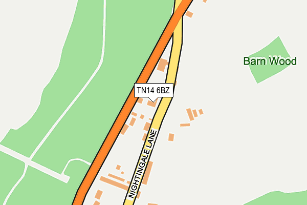 TN14 6BZ map - OS OpenMap – Local (Ordnance Survey)