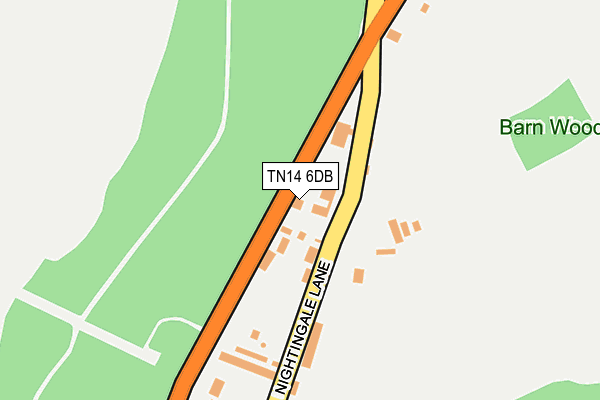 TN14 6DB map - OS OpenMap – Local (Ordnance Survey)