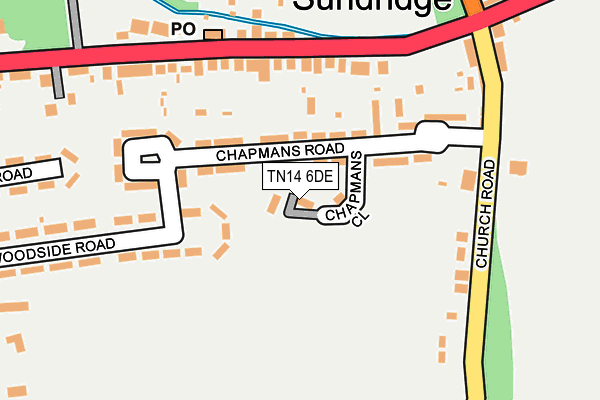 TN14 6DE map - OS OpenMap – Local (Ordnance Survey)