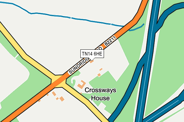 TN14 6HE map - OS OpenMap – Local (Ordnance Survey)