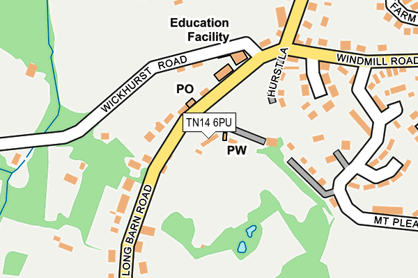 TN14 6PU map - OS OpenMap – Local (Ordnance Survey)