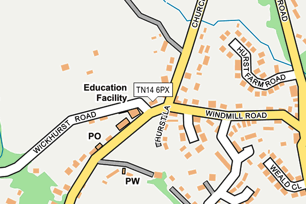 TN14 6PX map - OS OpenMap – Local (Ordnance Survey)