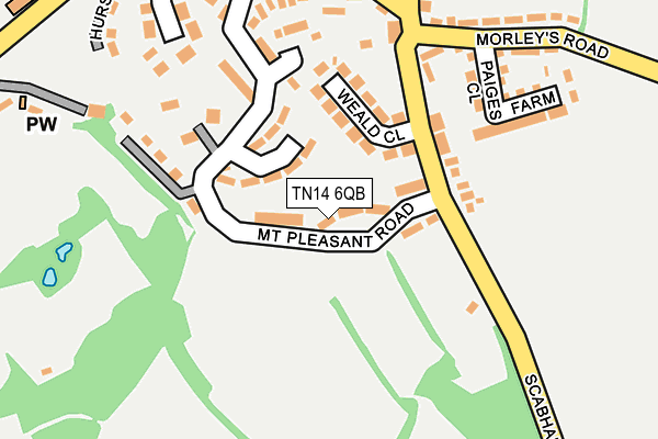 TN14 6QB map - OS OpenMap – Local (Ordnance Survey)