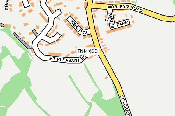 TN14 6QD map - OS OpenMap – Local (Ordnance Survey)