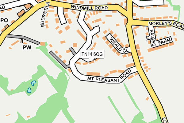 TN14 6QG map - OS OpenMap – Local (Ordnance Survey)