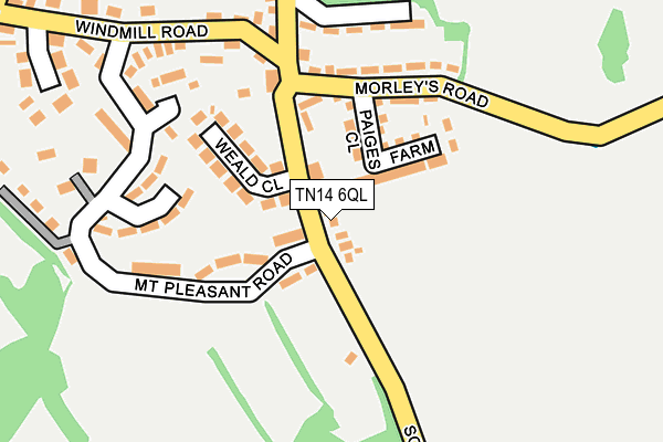 TN14 6QL map - OS OpenMap – Local (Ordnance Survey)