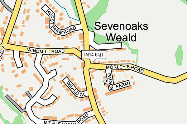 TN14 6QT map - OS OpenMap – Local (Ordnance Survey)