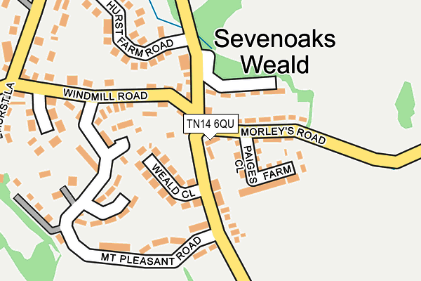TN14 6QU map - OS OpenMap – Local (Ordnance Survey)
