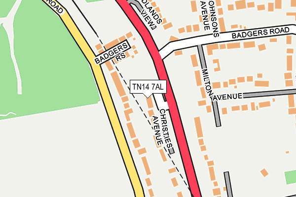 TN14 7AL map - OS OpenMap – Local (Ordnance Survey)