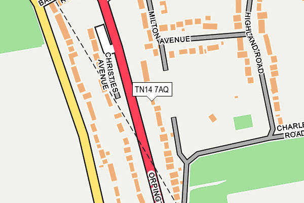 TN14 7AQ map - OS OpenMap – Local (Ordnance Survey)