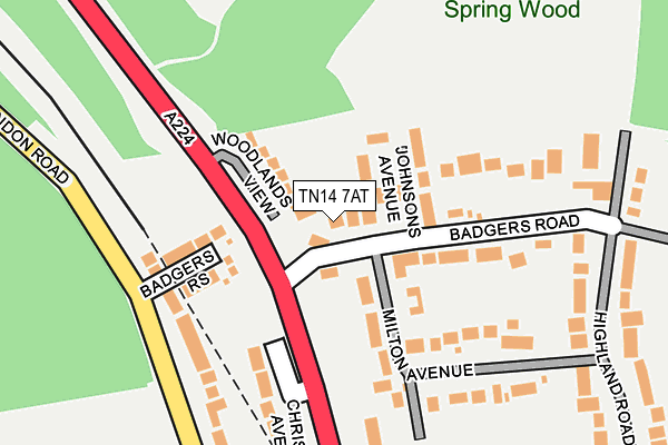 TN14 7AT map - OS OpenMap – Local (Ordnance Survey)