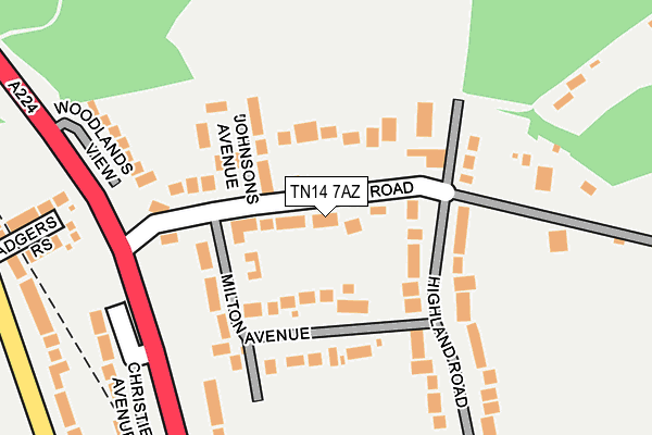 TN14 7AZ map - OS OpenMap – Local (Ordnance Survey)