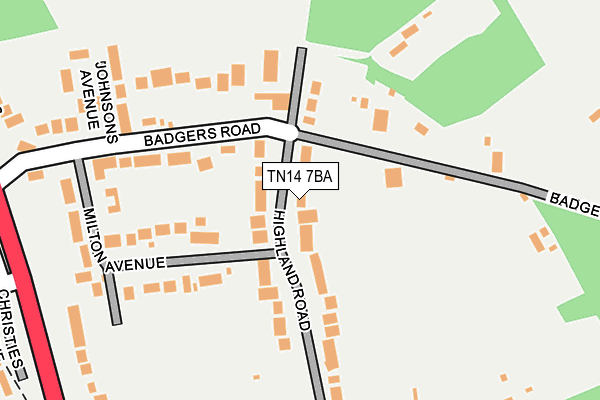 TN14 7BA map - OS OpenMap – Local (Ordnance Survey)