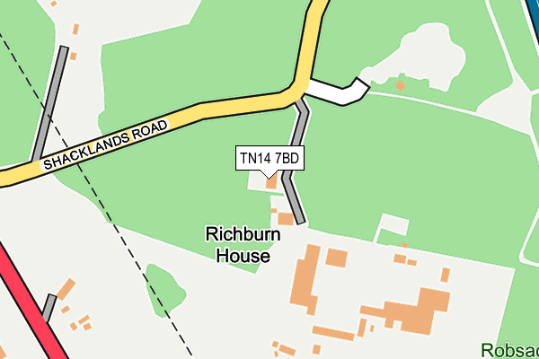 TN14 7BD map - OS OpenMap – Local (Ordnance Survey)