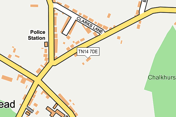 TN14 7DE map - OS OpenMap – Local (Ordnance Survey)