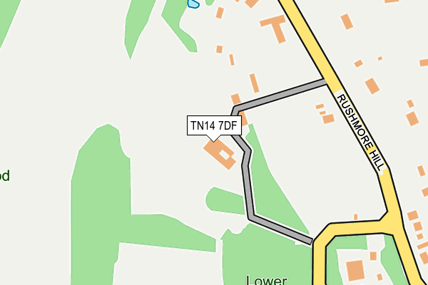 TN14 7DF map - OS OpenMap – Local (Ordnance Survey)