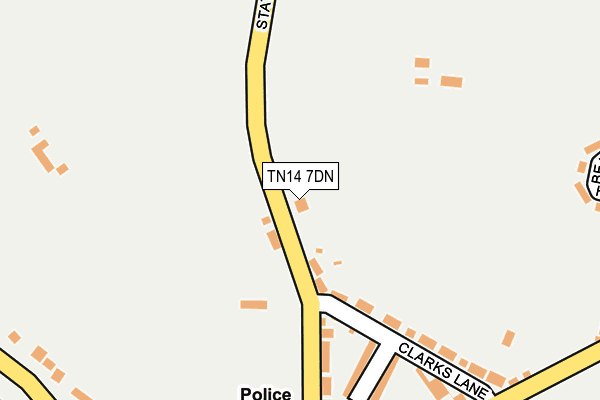 TN14 7DN map - OS OpenMap – Local (Ordnance Survey)