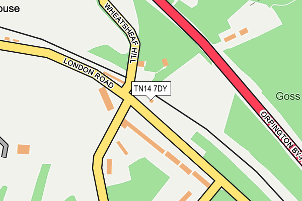 TN14 7DY map - OS OpenMap – Local (Ordnance Survey)