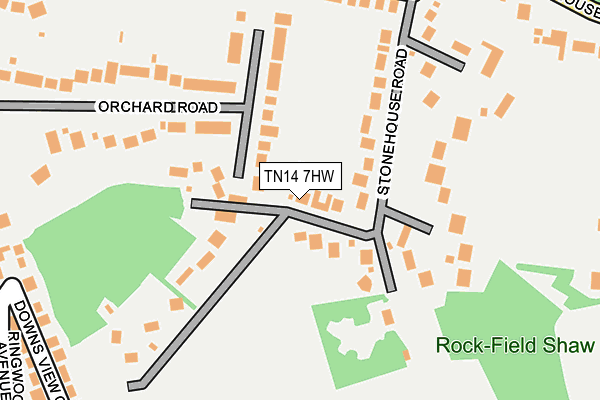 TN14 7HW map - OS OpenMap – Local (Ordnance Survey)