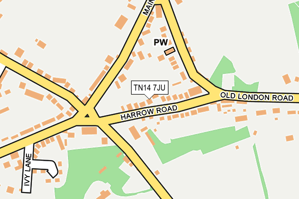 TN14 7JU map - OS OpenMap – Local (Ordnance Survey)