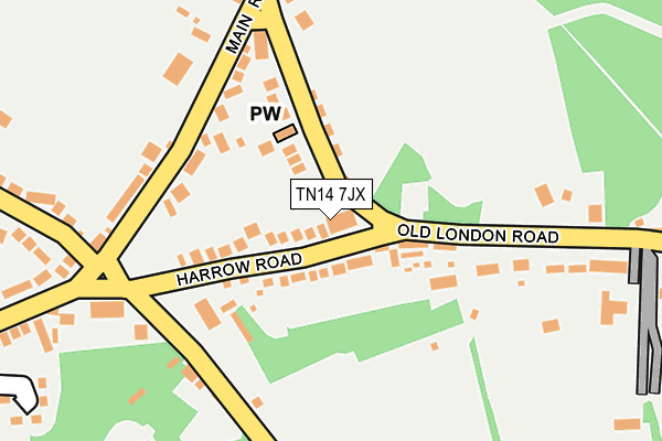 TN14 7JX map - OS OpenMap – Local (Ordnance Survey)