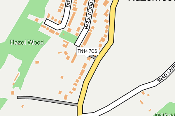 TN14 7QS map - OS OpenMap – Local (Ordnance Survey)