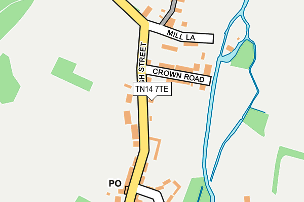 TN14 7TE map - OS OpenMap – Local (Ordnance Survey)
