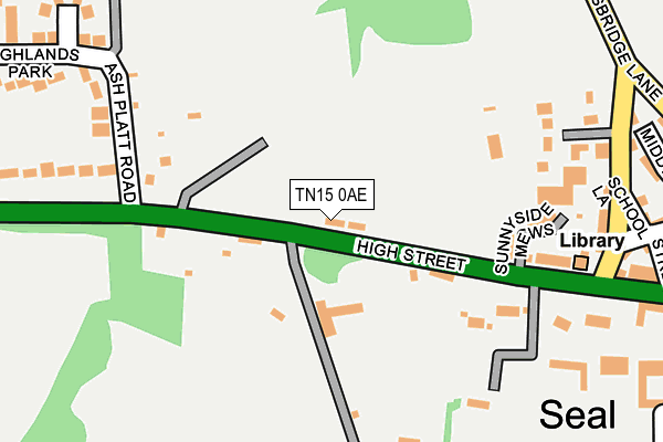 TN15 0AE map - OS OpenMap – Local (Ordnance Survey)