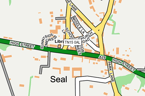 TN15 0AL map - OS OpenMap – Local (Ordnance Survey)