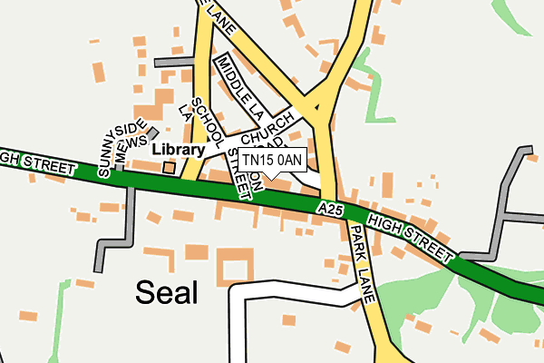 TN15 0AN map - OS OpenMap – Local (Ordnance Survey)