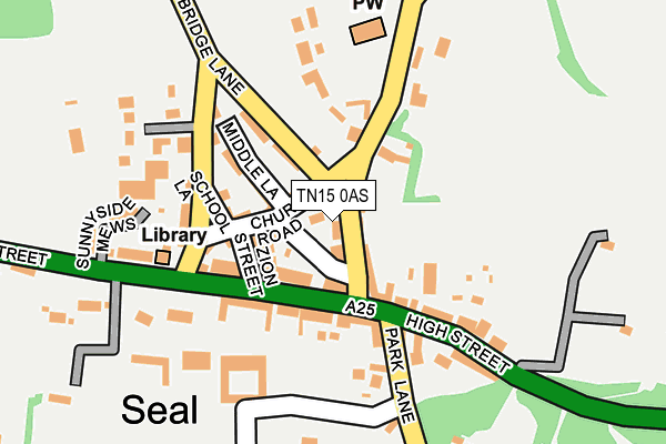 TN15 0AS map - OS OpenMap – Local (Ordnance Survey)