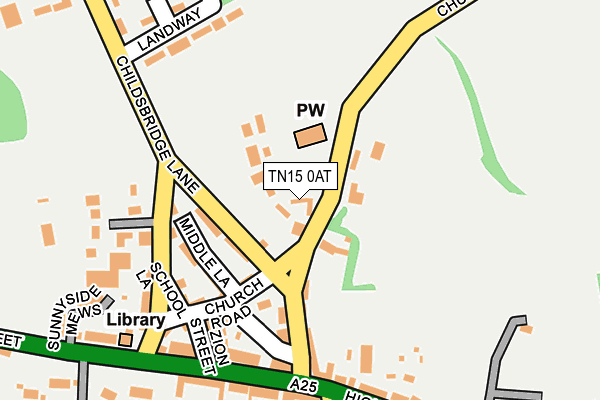 TN15 0AT map - OS OpenMap – Local (Ordnance Survey)