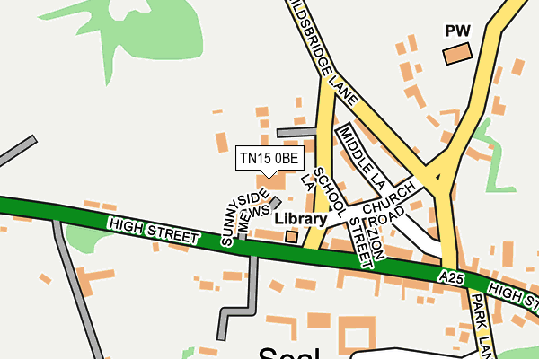 TN15 0BE map - OS OpenMap – Local (Ordnance Survey)